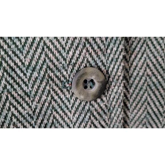 Jantzen Womans Sz. 12 Blazer Jacket 1970s Tweed Zig Zag Green Vintage U.S. Made - Picture 11 of 12
